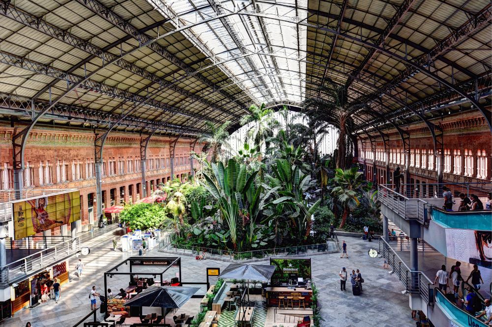 otanical garden, Madrid Train Station or Estacion de Puerta de Atocha, Spain