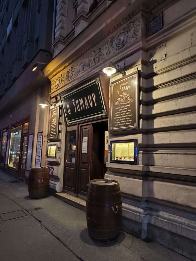 Traditional local restaurant in prague O sumavy